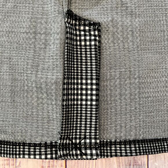 NWOT Marty M Women’s Jacket Plaid Rayon Tweed Color Black and White Size 2X - Picture 8 of 10